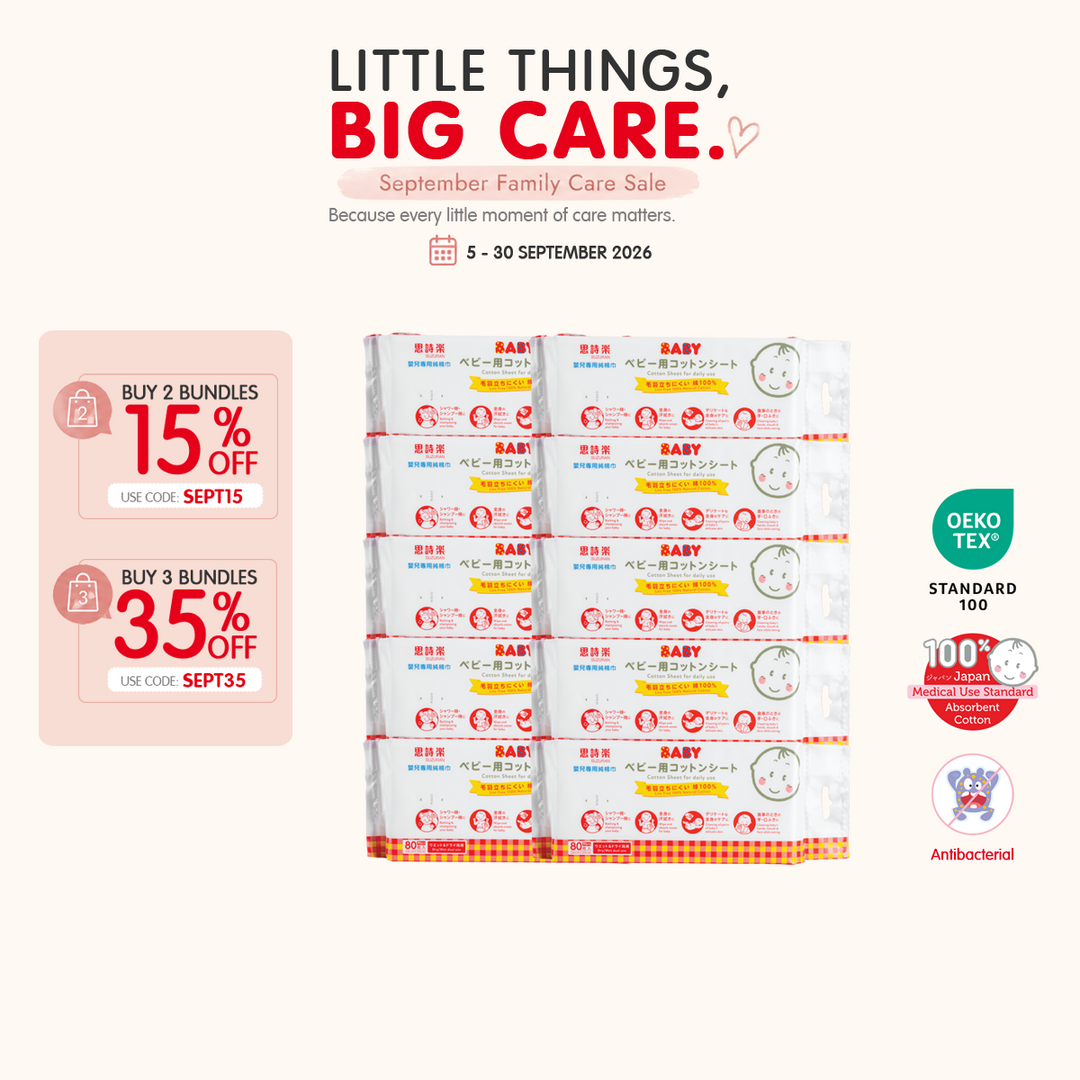 Antibacterial Cotton Sheet 80 pcs 10-Pack Stock-Up Bundle | September Sale