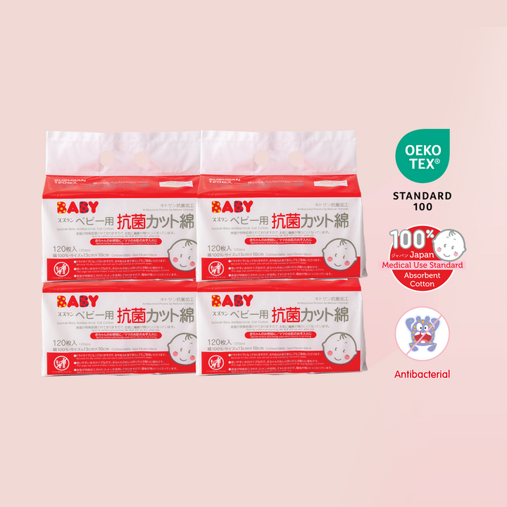 Antibacterial Cut Cotton 120 pcs