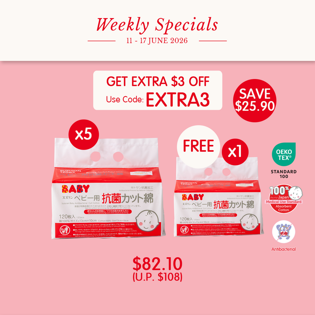 Buy 5 Free 1 Antibacterial Cut Cotton 120pcs (6 Packs) | $13.18/pack (U.P. $18)