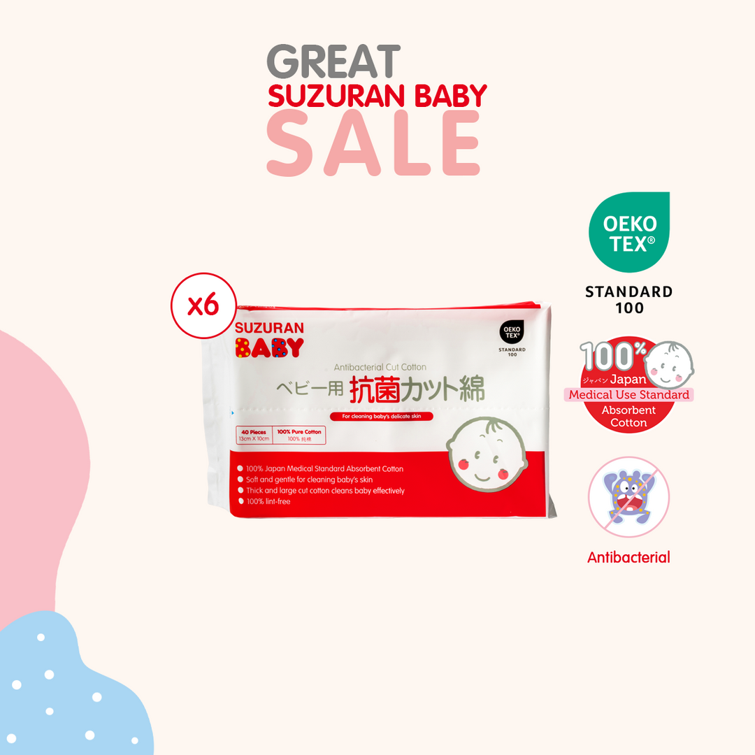 [Great Suzuran Sale] [6-pack Bundle] Antibacterial Cut Cotton 40 pcs