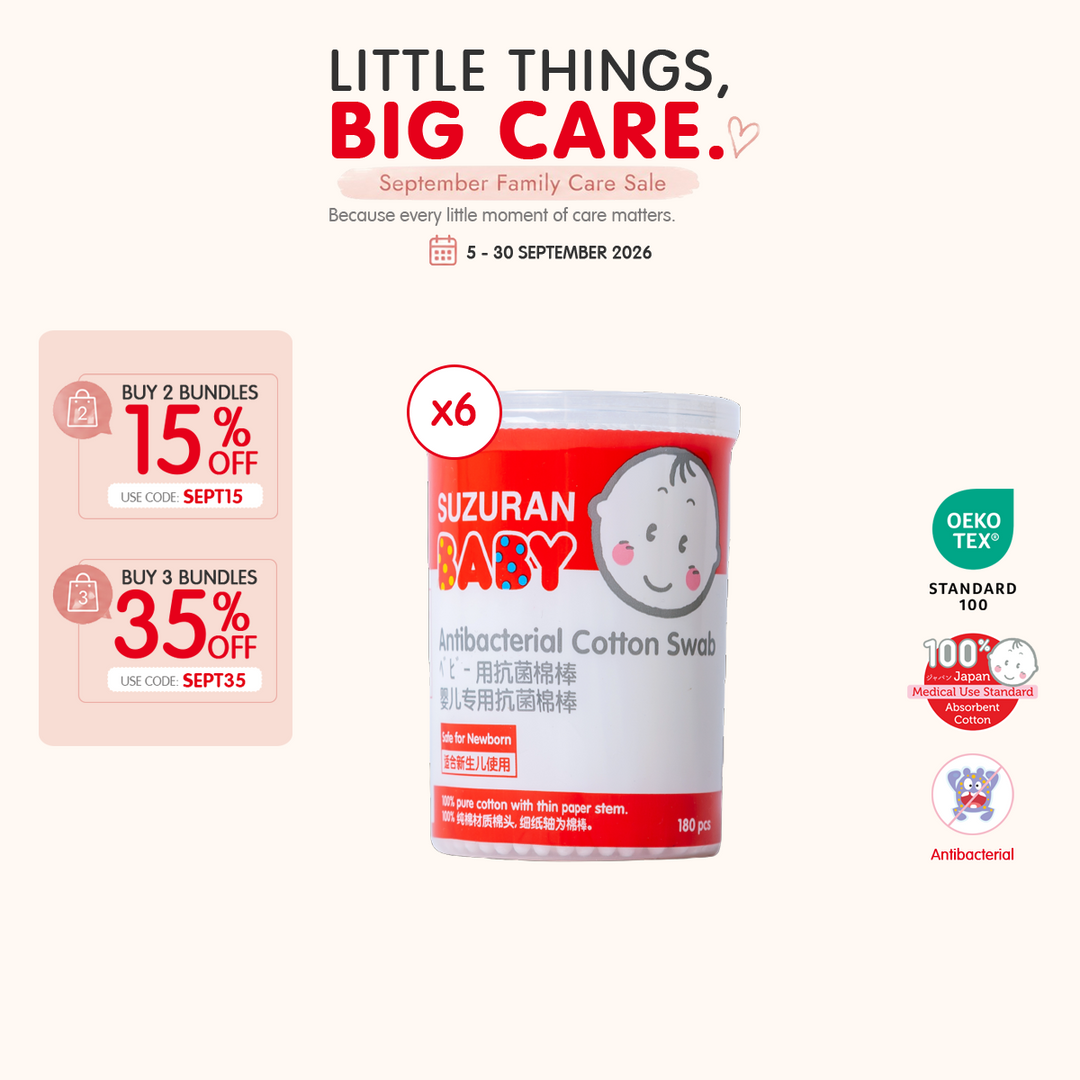 ntibacterial Cotton Swab 180 pcs 6 Bottle Stock-Up Bundle | September Sale