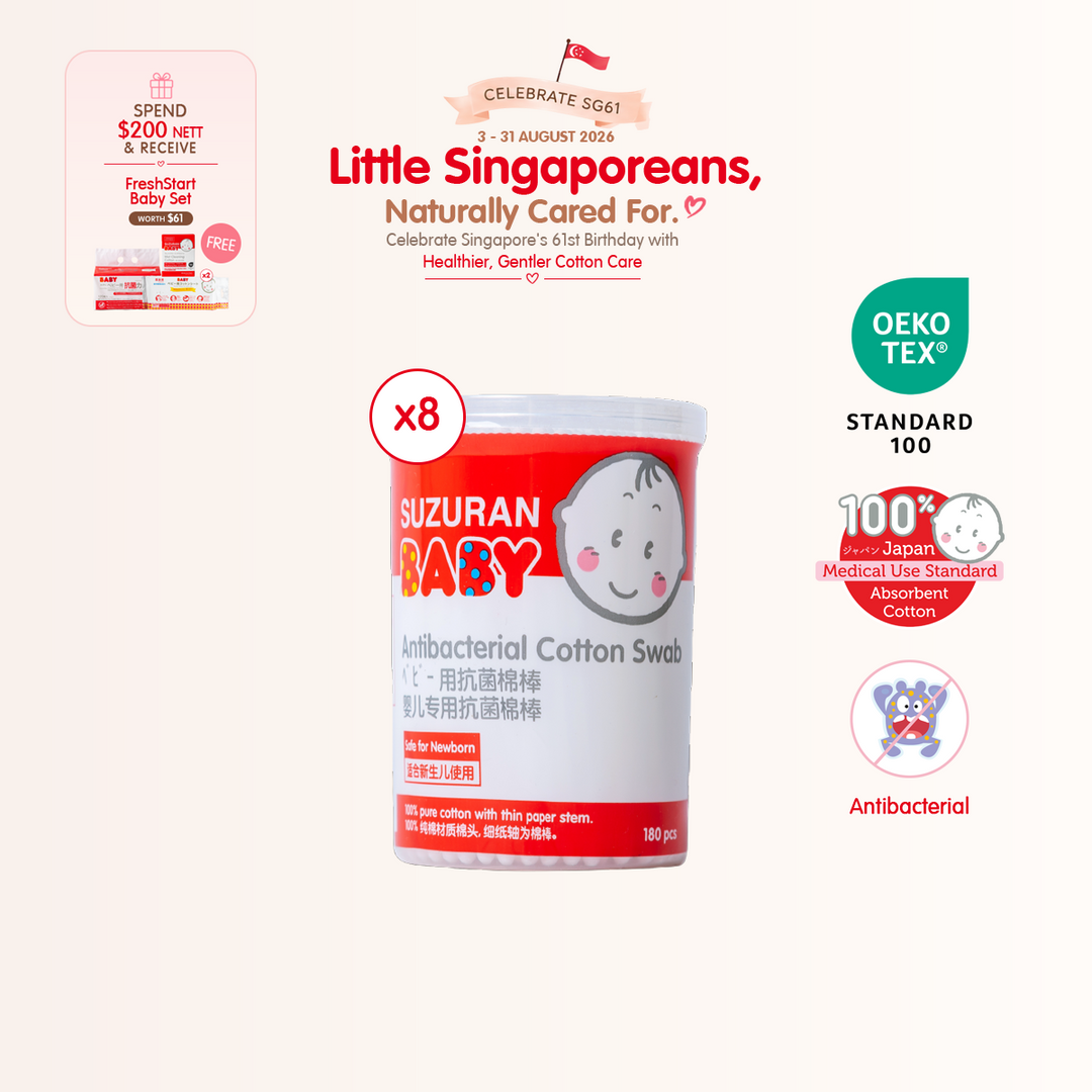 [National Day] [8-pack Bundle] Antibacterial Cotton Swab 180 pcs