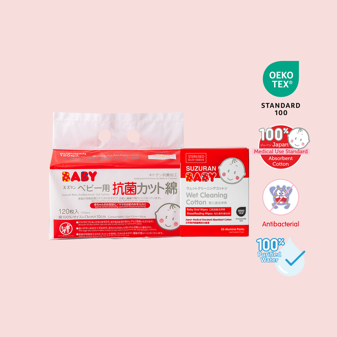 Baby Cleaning Essentials Duo – Wet Cleaning Cotton + Cut Cotton