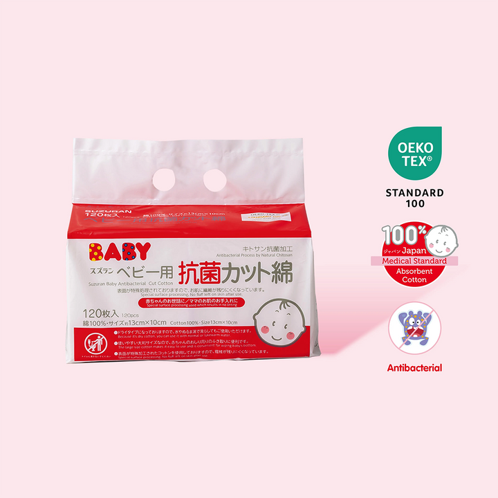 Antibacterial Cut Cotton 120 pcs