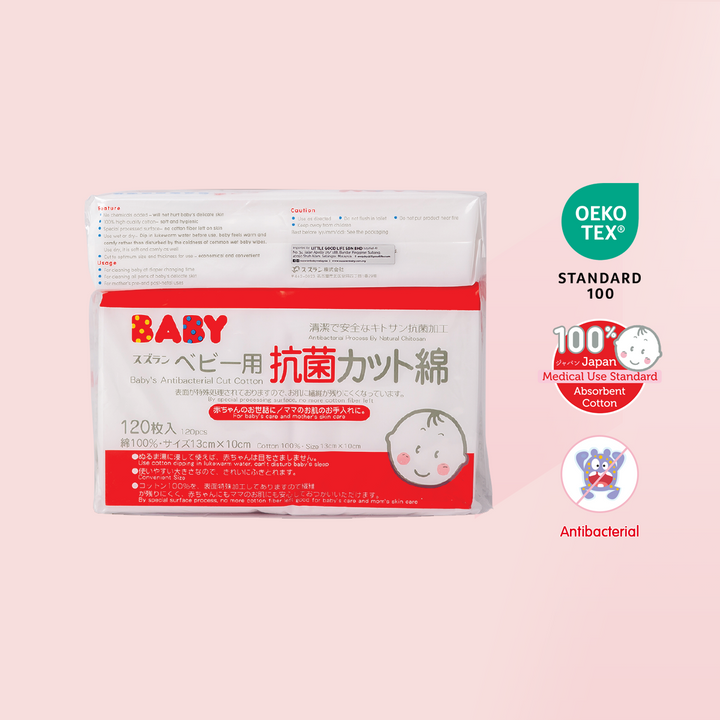 Antibacterial Cut Cotton Jumbo 120 + 40 pcs