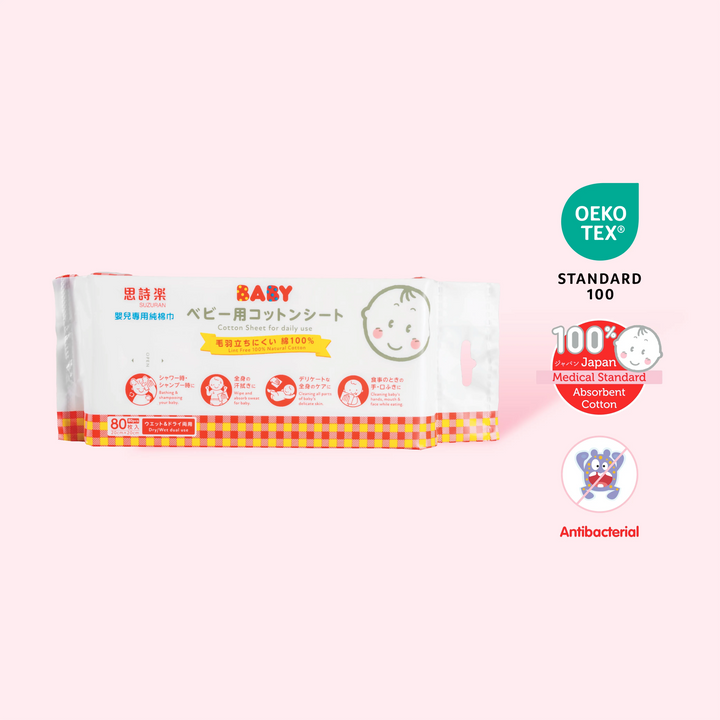 Antibacterial Cotton Sheet 80 Pcs (Multipurpose Dry Cotton Wipes)