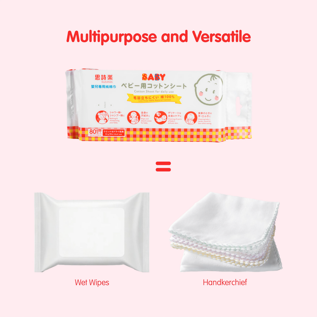Antibacterial Cotton Sheet 80 Pcs (Multipurpose Dry Cotton Wipes)