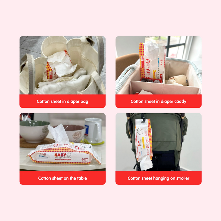 Antibacterial Cotton Sheet 80 Pcs (Multipurpose Dry Cotton Wipes)