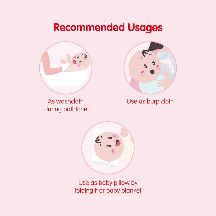 Gauze Swaddle Bath Towel 3 pcs