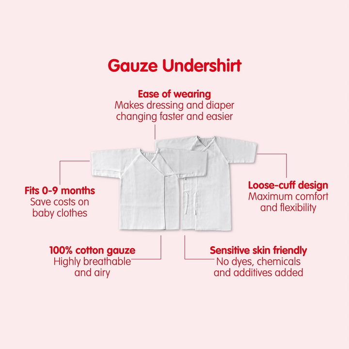 Gauze Undershirt 2 pcs (0-9 months)