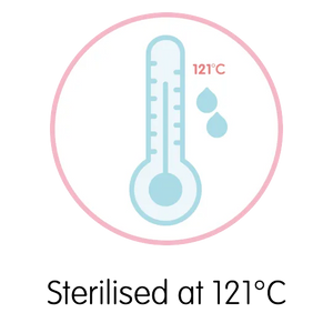 Sterilised at 121 degrees Celsius